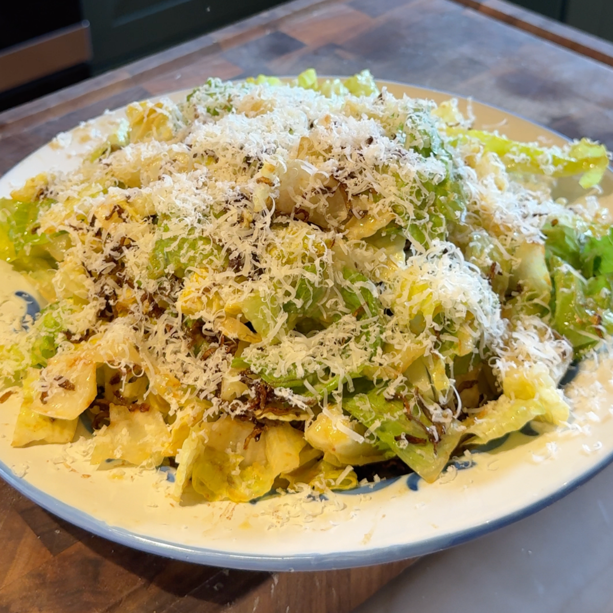 Sesame Caesar Salad with Crispy Anchovies